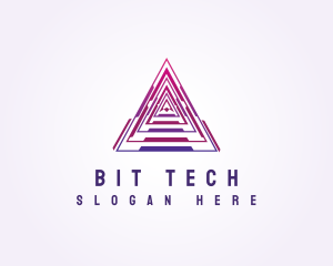 Triangle Tech Pyramid logo design