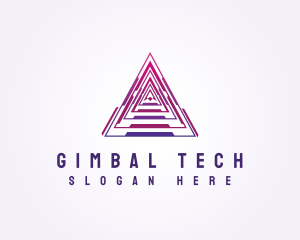 Triangle Tech Pyramid logo design