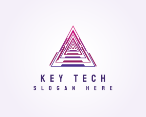 Triangle Tech Pyramid logo design