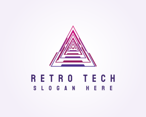 Triangle Tech Pyramid logo design