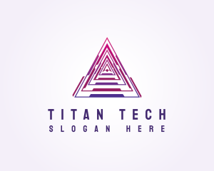 Triangle Tech Pyramid logo design