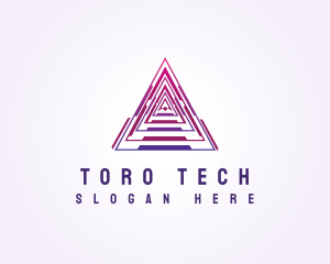 Triangle Tech Pyramid logo design