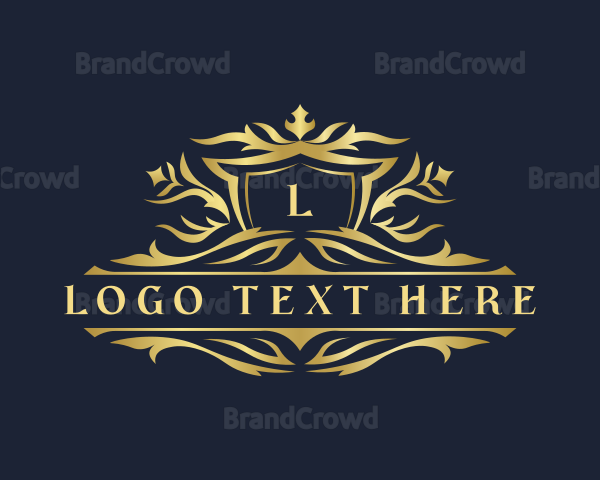 Luxury Crest Royalty Ornament Logo