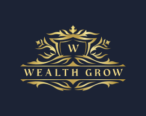 Luxury Crest Royalty Ornament logo design