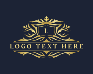 Deluxe - Luxury Crest Royalty Ornament logo design