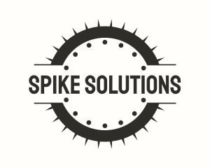 Spike Gear Mechanical Badge logo design