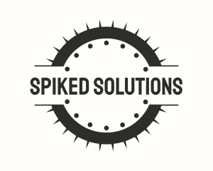 Spike Gear Mechanical Badge logo design