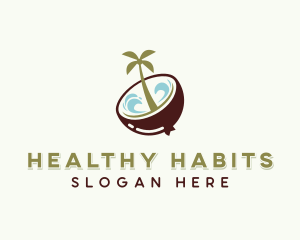 Healthy Organic Coconut logo design