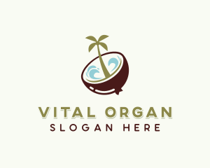 Healthy Organic Coconut logo design