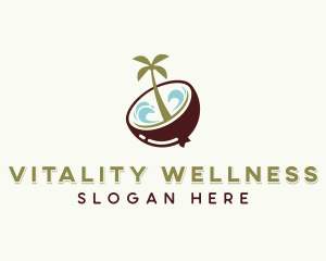 Healthy Organic Coconut logo design