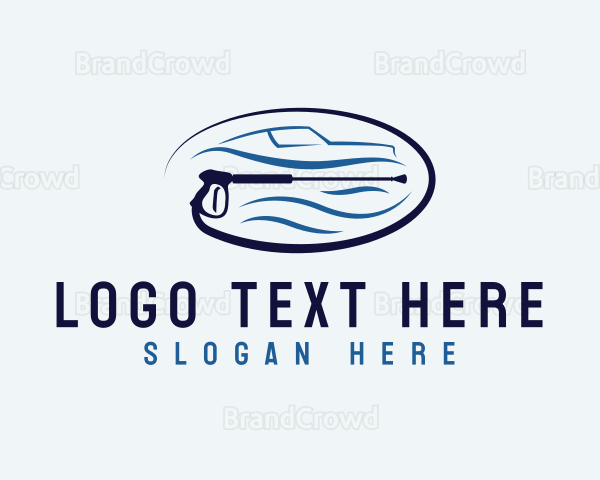 Pressure Washing Car Logo