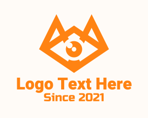 Visual Clinic - Orange Eye Fox logo design