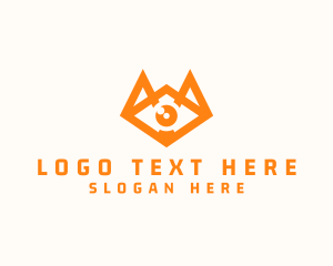 Optician - Orange Eye Fox logo design