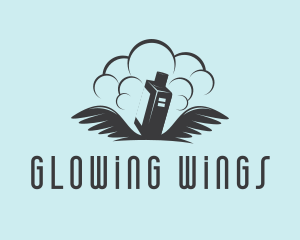 Vape Wings Smoke logo design