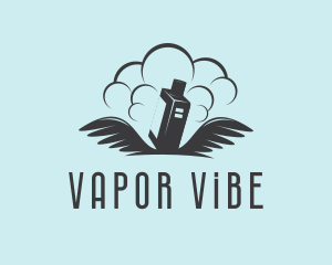 Vaporizer - Vape Wings Smoke logo design