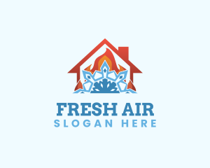 House Cooler Thermostat logo design