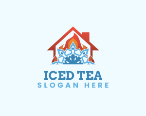 House Cooler Thermostat logo design