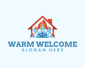 House Cooler Thermostat logo design