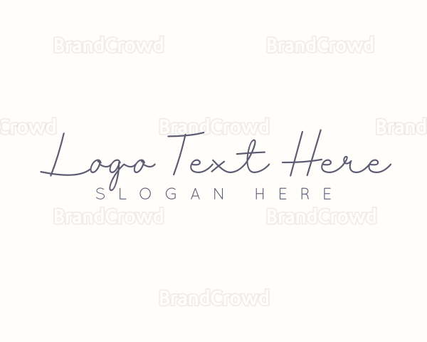 Elegant Cursive Signature Logo