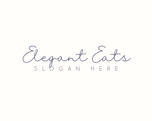 Elegant Cursive Signature logo design