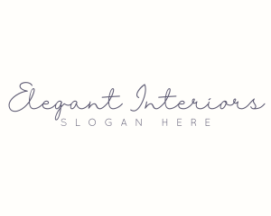 Elegant Cursive Signature logo design