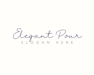 Elegant Cursive Signature logo design