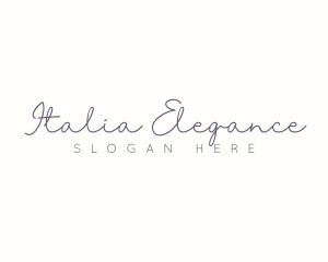 Elegant Cursive Signature logo design