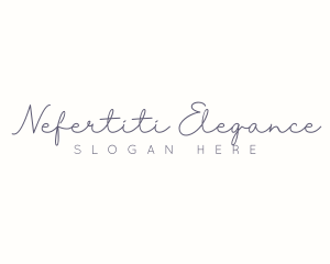 Elegant Cursive Signature logo design