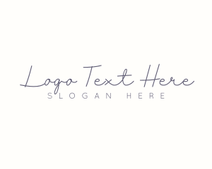 Elegant Cursive Signature Logo