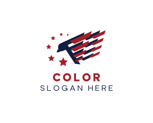 Stripes - American Patriot Eagle logo design