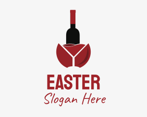 Wine Liquor Bottle  Logo