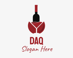 Wine Liquor Bottle  Logo