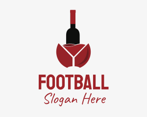 Wine Liquor Bottle  Logo