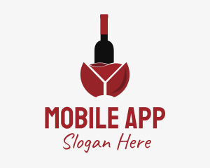 Wine Liquor Bottle  Logo