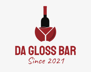 Wine Liquor Bottle  logo design