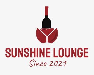 Wine Liquor Bottle  logo design