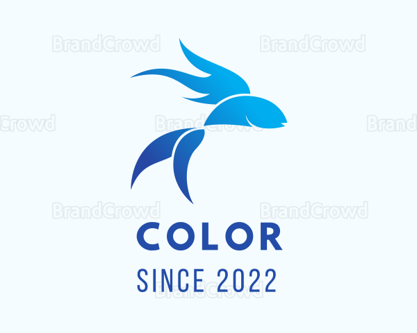 Blue Pet Fish Logo