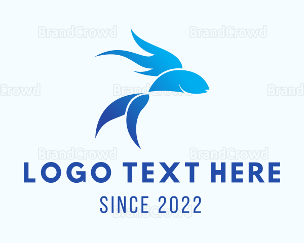 Blue Pet Fish Logo