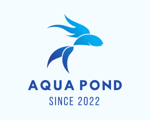 Blue Pet Fish  logo design