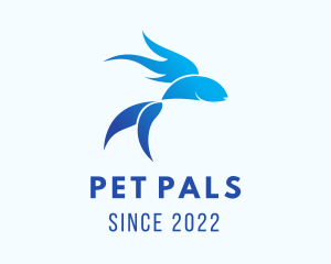 Blue Pet Fish  logo design