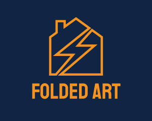 House Electric Line Art logo design