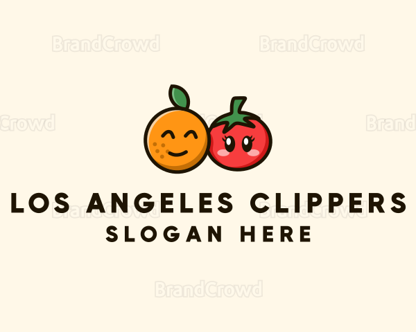 Orange Tomato Fruit Logo