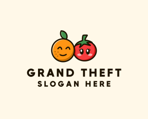  Orange Tomato Fruit Logo