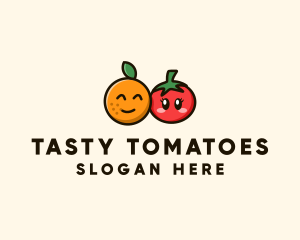  Orange Tomato Fruit logo design