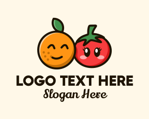 Tomato - Orange Tomato Fruit logo design