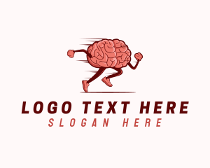 Brain - Running Active Brain logo design