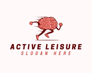 Running Active Brain logo design