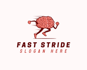 Run - Running Active Brain logo design