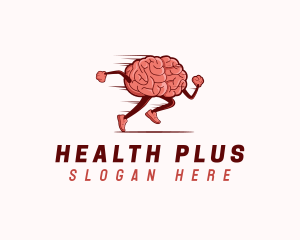 Running Active Brain logo design