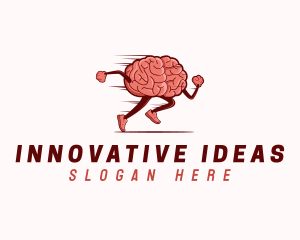 Running Active Brain logo design